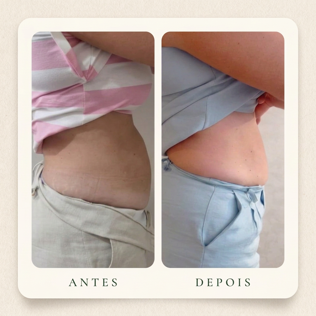 Antes e depois de redução de medidas na Clínica Change